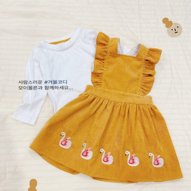 Set yếm nhung bé gái