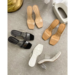 Guốc Quai Trong Gót 7P Colee Nhiều Màu