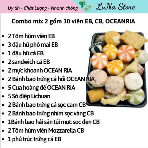 Set Combo Mix Tổng Hợp Viên Thả Lẩu siêu ngon nhập khẩu Malaysia - LuNa Store