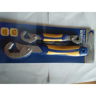 Bộ 2 mỏ lết đa năng Nhật Bản Kouritsu cán bọc cao su mở 9-32mm