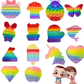 giảm stress Pop Its Pop It Đồ Chơi Bóp Bong Bóng Hình Tròn Dùng Giảm Căng Thẳng Vui Nhộn Dành Cho Bé