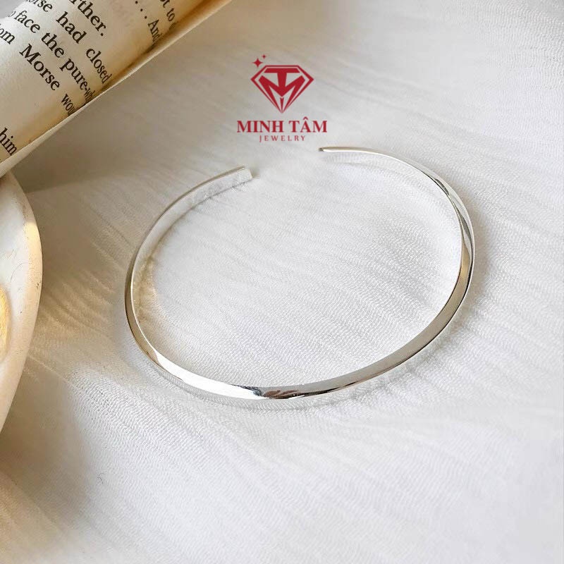 Vòng tay đôi bạc ta khắc tên theo yêu cầu,Lắc tay đôi bạc ta có bán lẻ 1 chiếc-Minh Tâm Jewelry