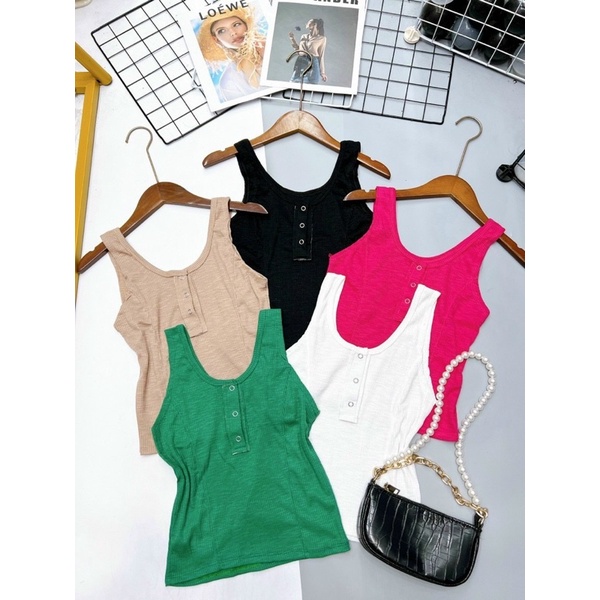 Áo ba lỗ tăm khuy ngực tháo mở được, Áo kiểu dáng ôm sexxy co giãn AS5117 - NhiNhi Shop | BigBuy360 - bigbuy360.vn