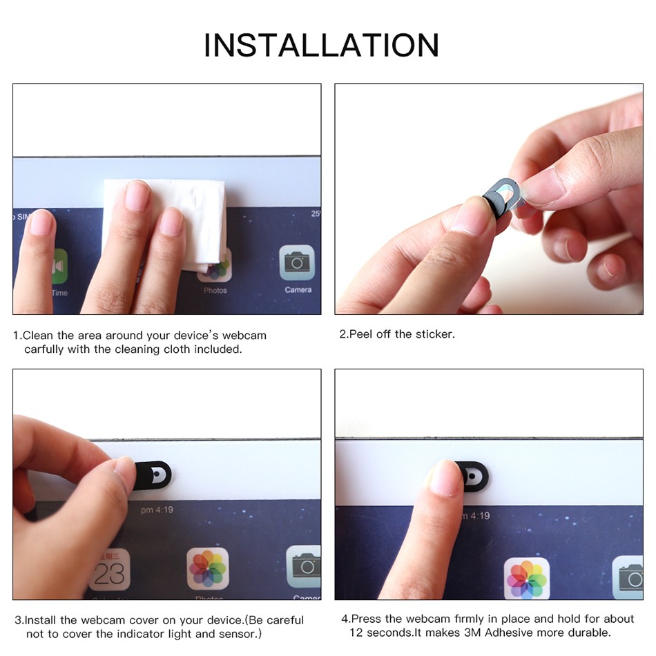 Miếng dán nắp lật bằng nhựa hít nam châm cho iPhone Web Laptop PC iPad điện thoại | BigBuy360 - bigbuy360.vn