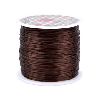 Dây cước chun tơ co giãn màu nâu cafe xỏ hạt vòng tay phong thủy xâu vòng tay - namimi