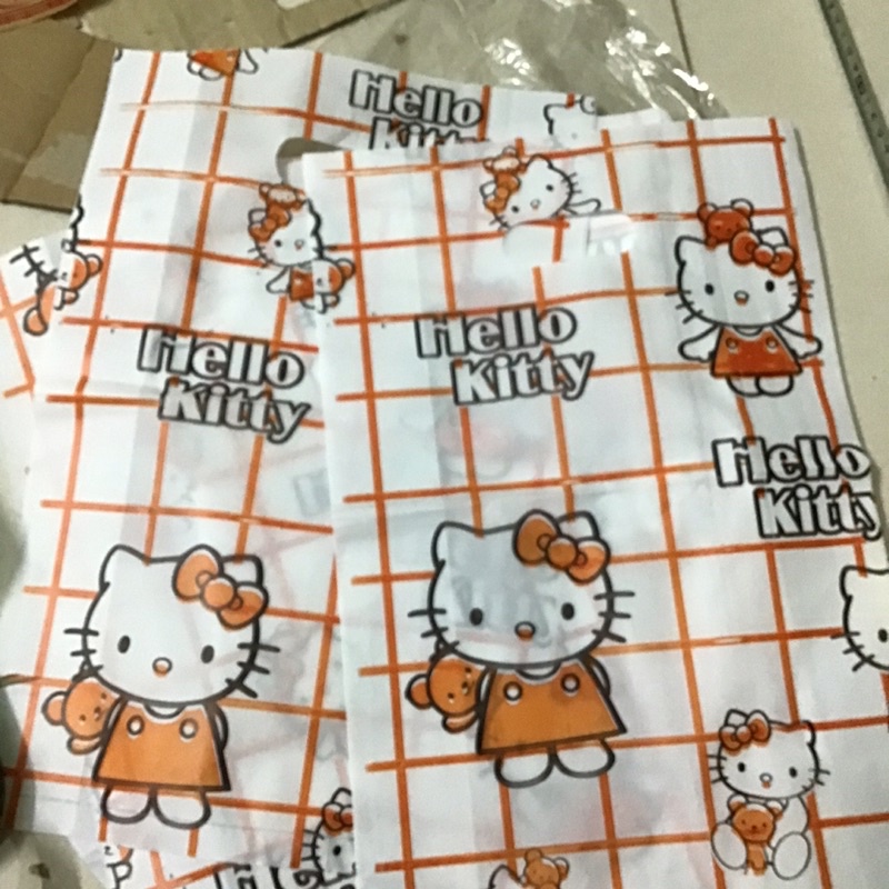 10 Túi nilon đựng đồ hình Hello kitty siêu dễ thương 25cm x 38cm