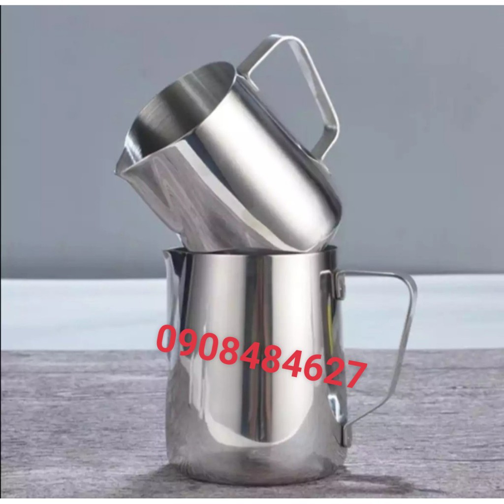 Ca Đánh Sữa Inox Không Nắp Đủ Dung Tích