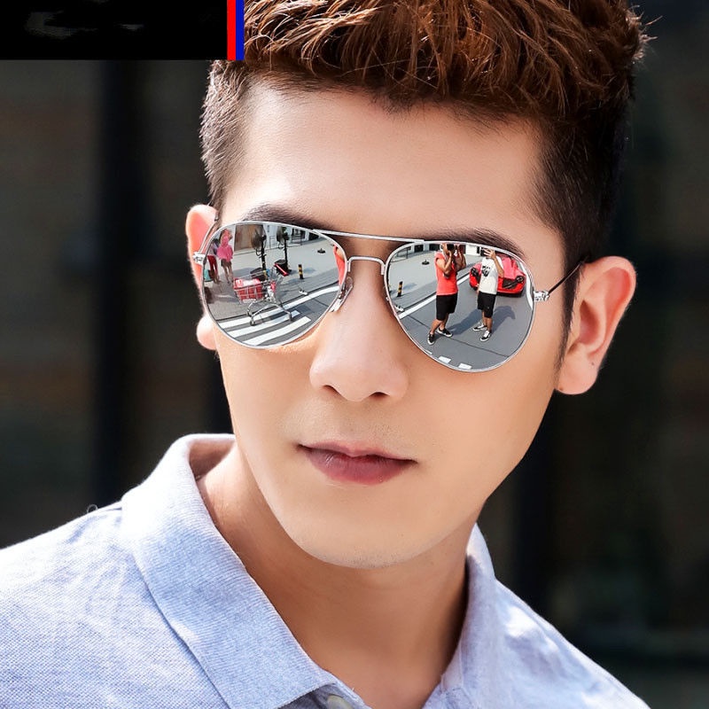 Kính râm unisex, kính chống tia cực tím, kính râm mặt tròn mặt dài, kính mát giải trí đi xe đạp chống phân cực