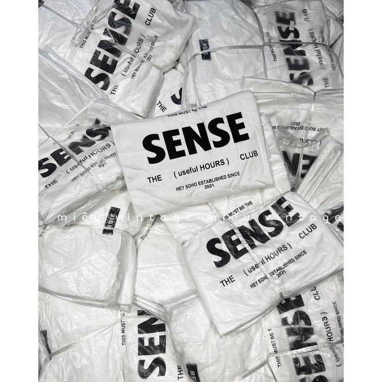 Áo phông nam/nữ SENSE chất nhung tuyết oversize siêu rộng, Áo phông tay lỡ