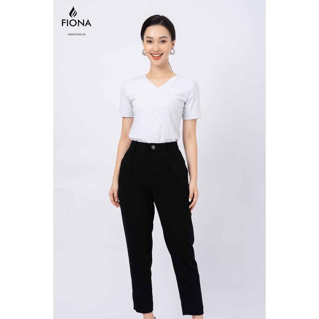 Quần Nữ Cạp Cao Dáng Baggy FIONA, Quần Nữ Công Sở Thanh Lịch Trẻ Trung túi chéo hông F351320