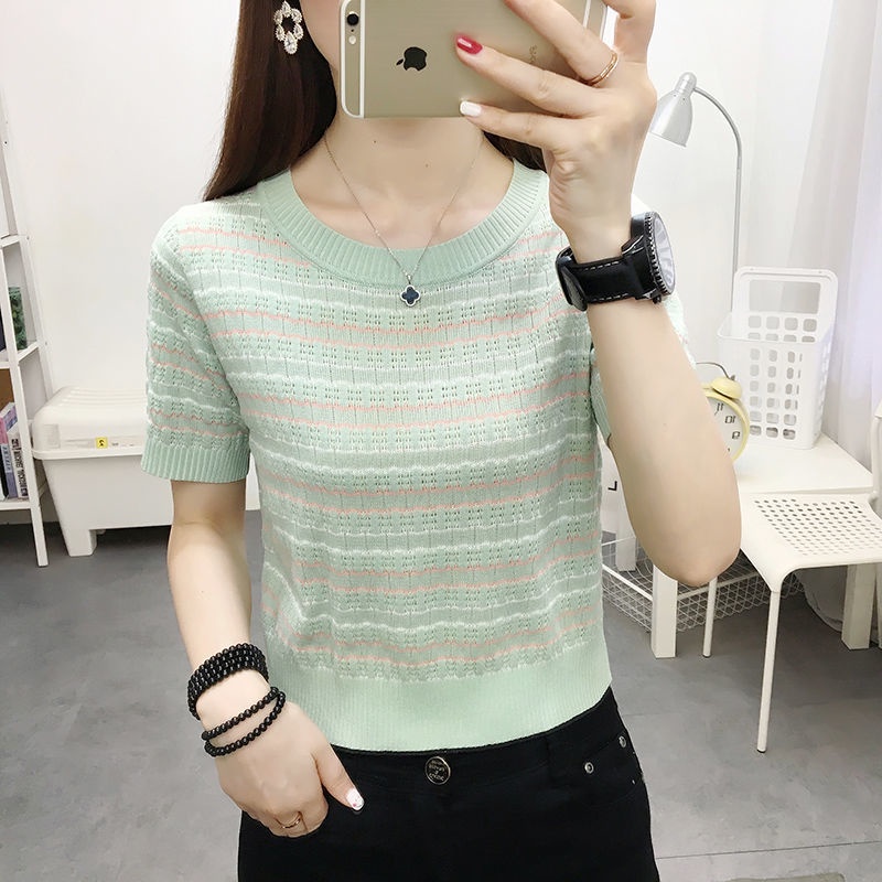 Áo Thun Nữ Dài Tay Cổ Tròn Thời Trang Hàn