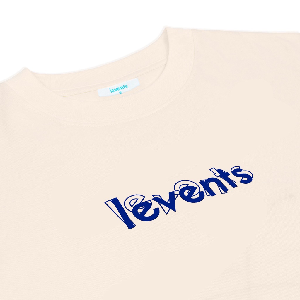 LEVENTS - Áo thun Velvet Popular Logo/ Cream Local Brand Son.saigon