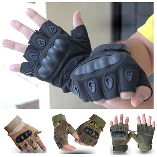 Găng tay xe máy cụt ngón có gù thể thao, bao tay hở ngón đi xe máy phượt có gù cứng - hàng cao cấp