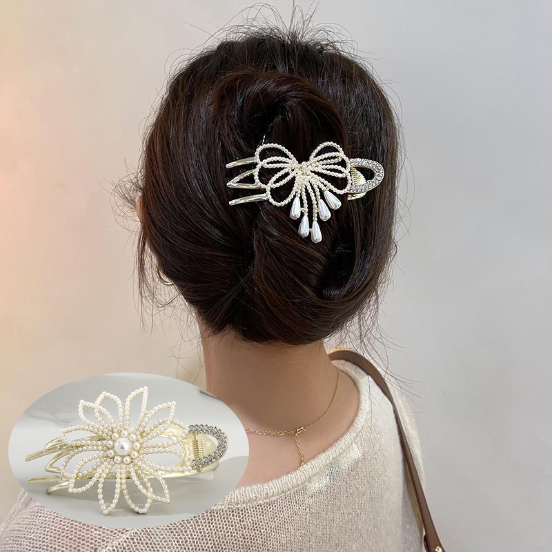 Kẹp càng cua Haimeikang đính ngọc trai xinh xắn