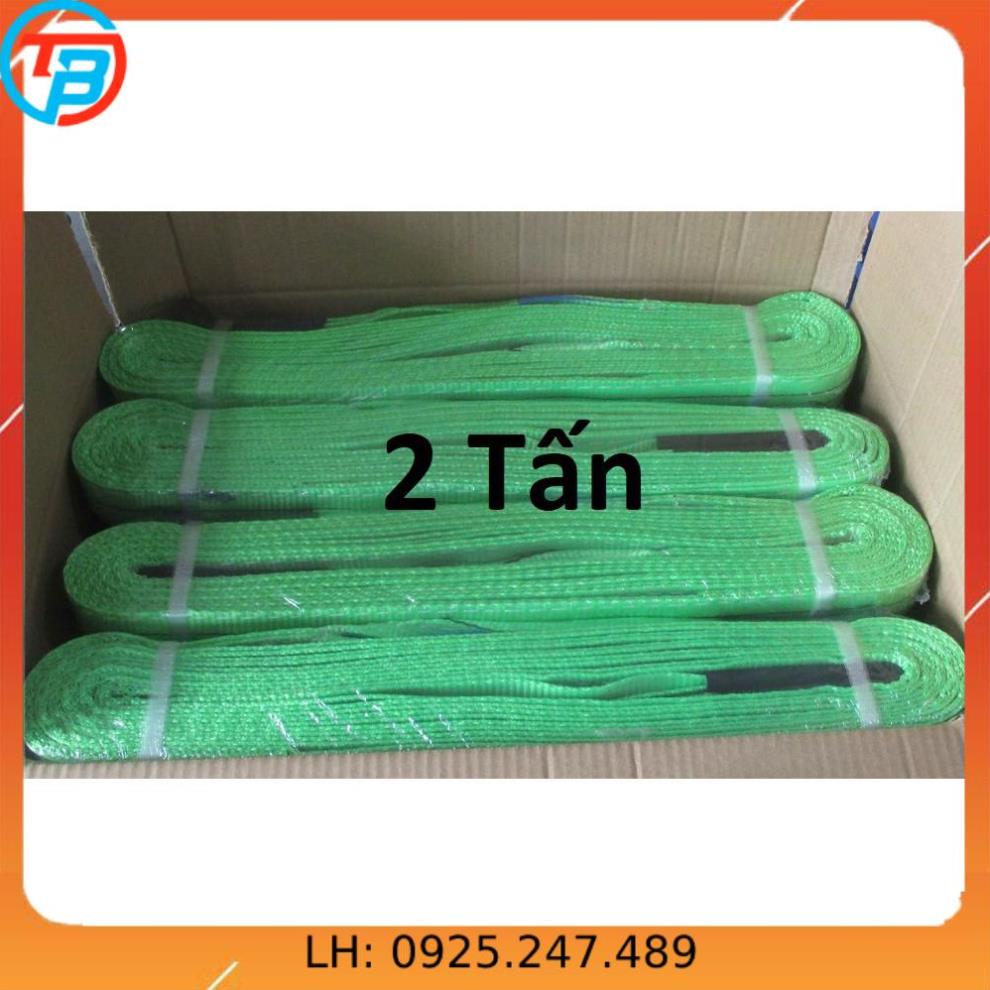 Dây cáp vải cẩu hàng 2 tấn x 8 mét - rộng 5cm - Hệ số an toàn 5:1