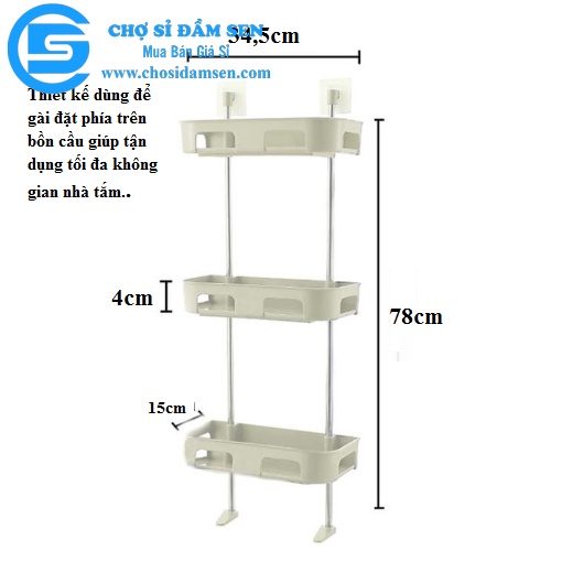 Kệ để nhà tắm 2 tầng, 3 tầng để đồ trong phòng tắm, nhà vệ sinh