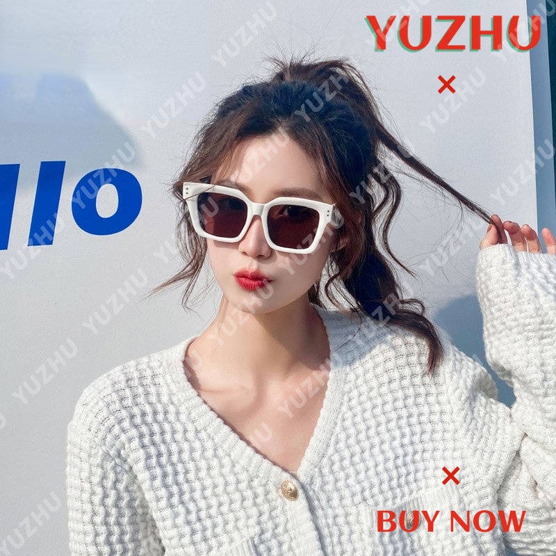 (YUZHU) Kính Mát Thời Trang Hàn Quốc Gọng Vuông Bản Rộng Thiết Kế Mới