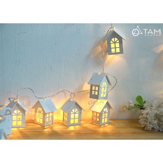 Dây đèn Led trang trí hình ngôi nhà trắng DLTT
