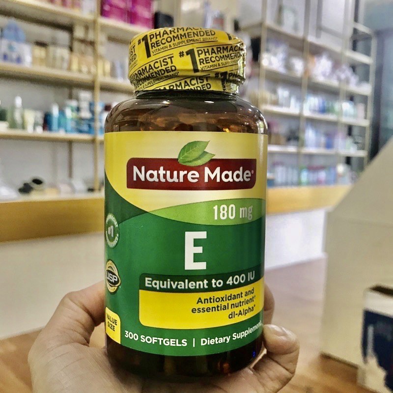 Vitamin E 400 IU Nature Made Hàng Mỹ