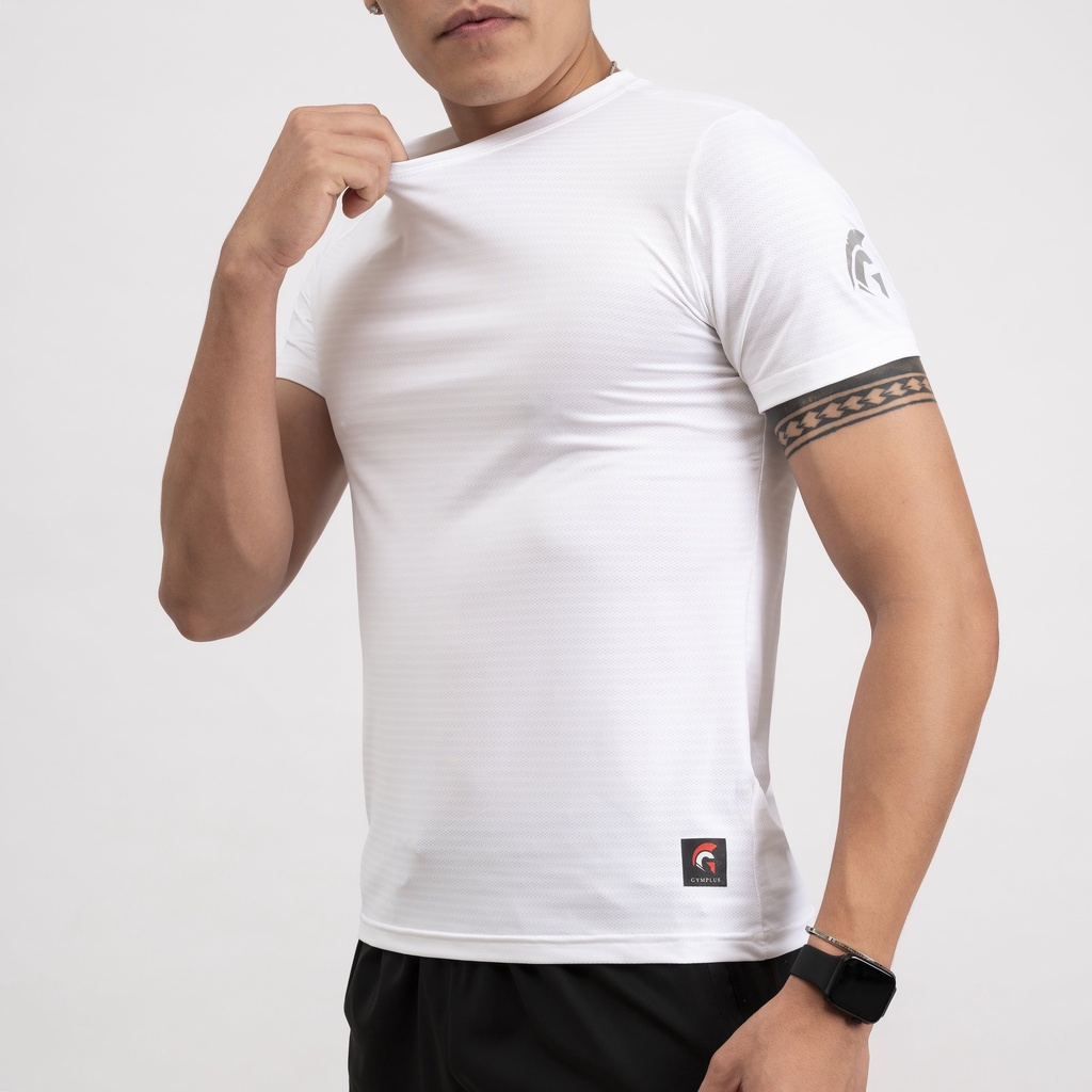 Áo thể thao nam GymPlus Coolmax,Áo thun tập gym dành cho nam co giãn thấm hút mồ hôi nhanh