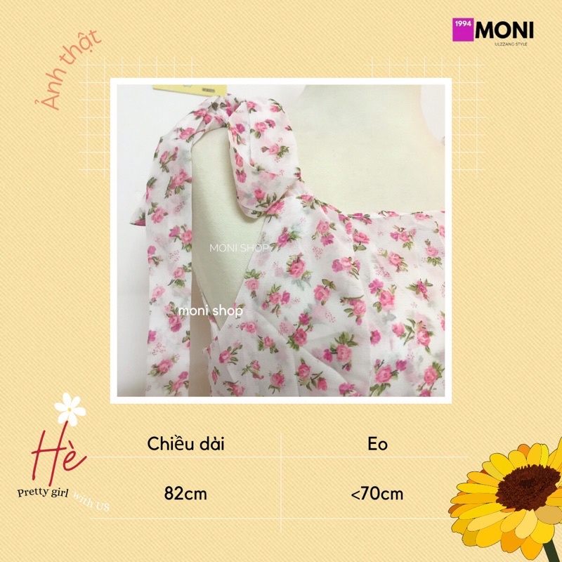 Váy hoa nhí 2 dây 𝒄𝒐̣̂𝒕 𝒏𝒐̛ 𝒏𝒉𝒖́𝒏 𝒆𝒐