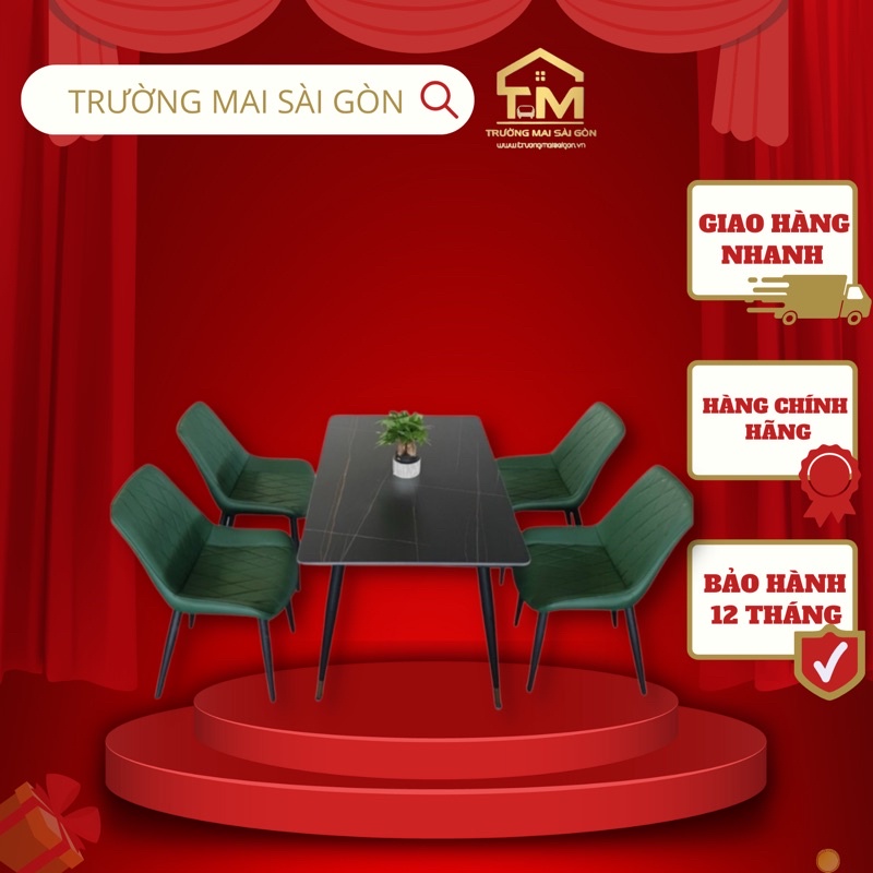 bộ bàn ăn granite thông minh giá rẻ mặt bàn chống cháy chống ố ơn tĩnh điện chống gĩ hiện đại Trường Mai Sài Gòn