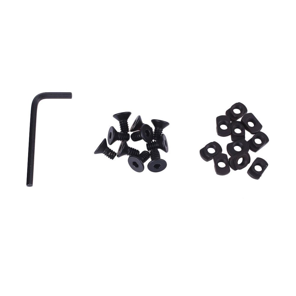 Bộ 10 Ốc Vít Và Đai Ốc Chiến Thuật M-Lok Mlok Màu Đen Tiện Dụng