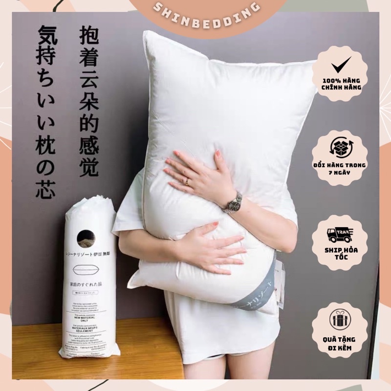 Ruột Gối Cao Cấp Bông Lông Vũ Chất Bông Mềm - Êm - shinbedding