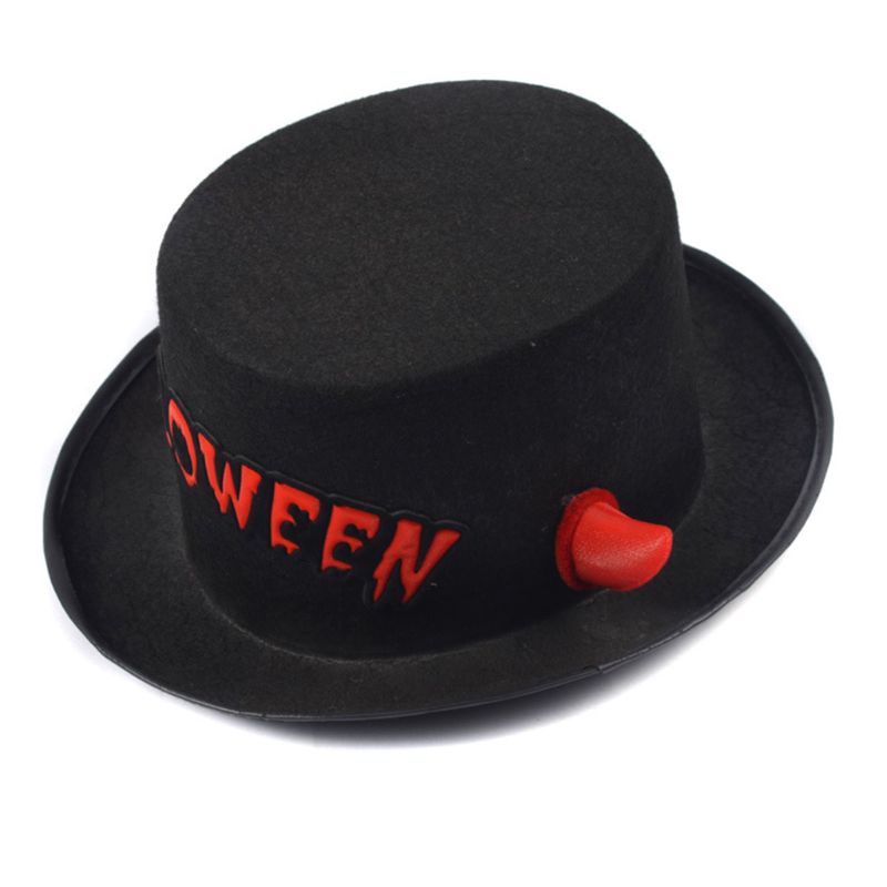 Comereally Mũ fedora Đính Sừng Ác Quỷ Dễ Thương Cho halloween