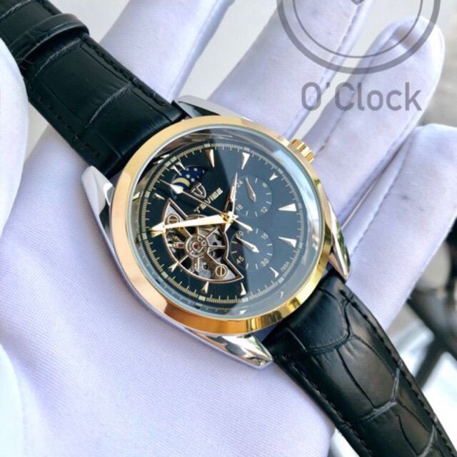 Đồng Hồ Nam Cơ Tự Động TEVISE TVT7 Dây Da Chính Hãng