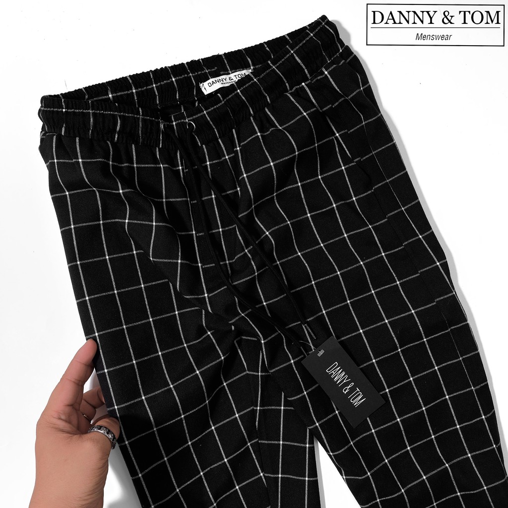 Quần dài Tây Caro phối sọc | Chất Hàn Tây mềm mịn Form 40-90kg - TS03 | BigBuy360 - bigbuy360.vn