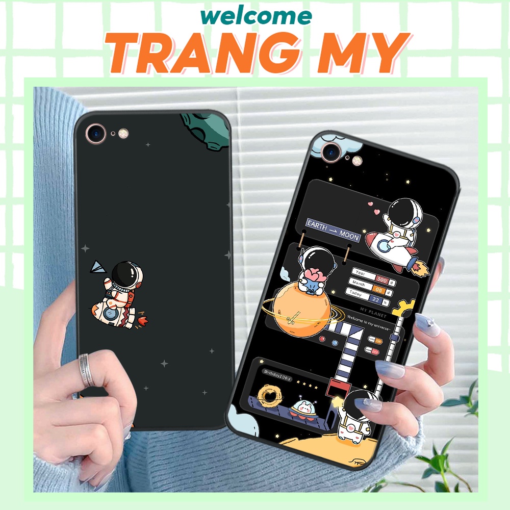Ốp lưng IP 5/ 5S/ 6/ 6S/ 6 plus/ 6s plus/ 7/ 8/ se 2020 hình vũ trụ, phi hành gia astronaut