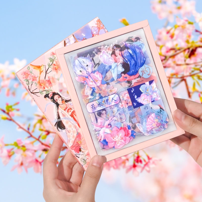 50 hình dán cute sticker dễ thương hình dán trong suốt hình dán công chúa sticker hộp sticker trong suốt sticker cute 50 tấm