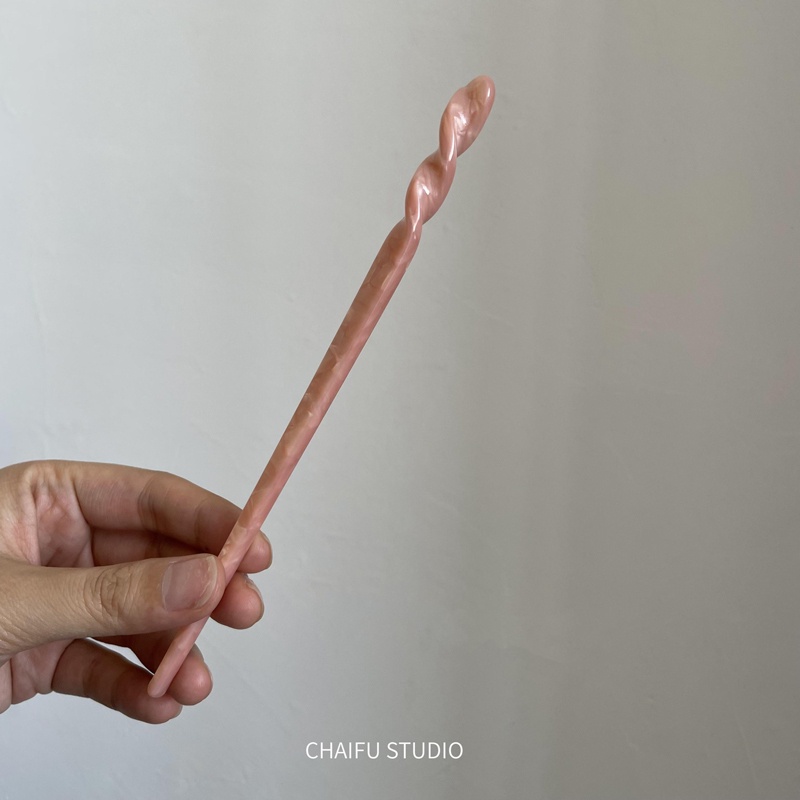 Kẹp Tóc Một Cánh Màu Hổ Phách 19A1510 Phong Cách Hàn Quốc Đơn Giản Dễ Phối Đồ