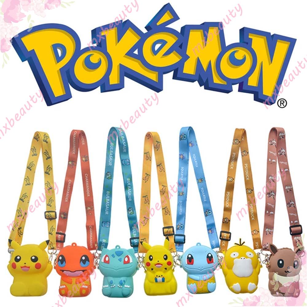 Mxbeauty Túi Đựng Tiền Xu / Tai Nghe Bằng Silicon Hình Pokemon Go Dễ Thương Cho Bé
