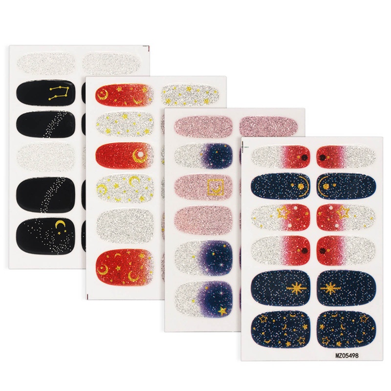 Set 48 Miếng Dán Gel Toàn Diện Trang Trí Móng Tay
