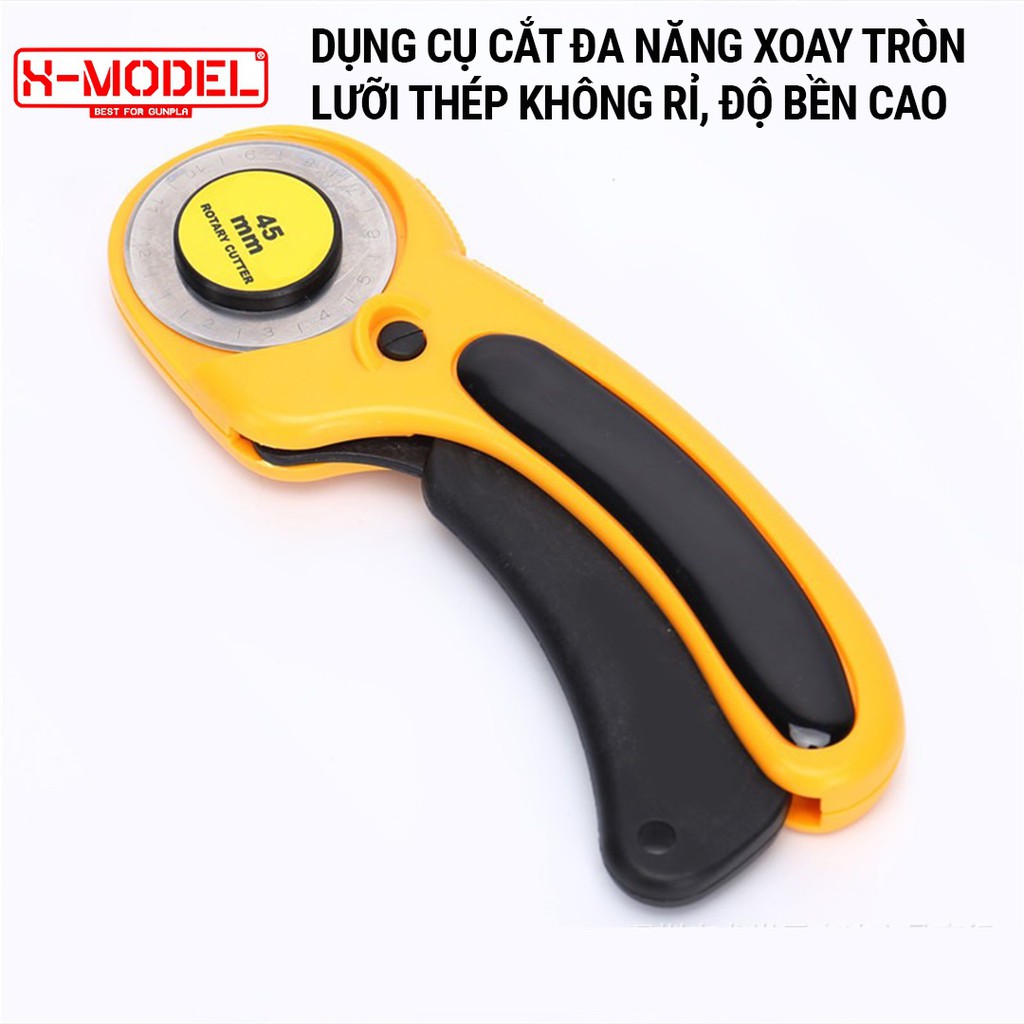 Dao cắt lưỡi tròn đa năng dụng cụ làm mô hình gundam XM45 phụ kiện XMODEL lưỡi thép không rỉ, khóa bấm cố định
