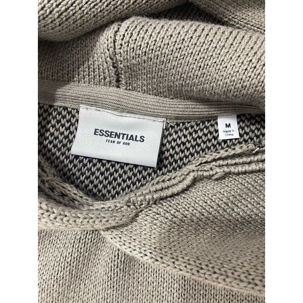 ⚡️ - Áo Hoodie Fear of God Essentials Knit Pullover Hoodie  TAUPE, áo hoodie len FOG ESSENTIALS