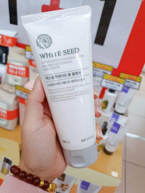 SỮA RỬA MẶT TRẮNG DA WHITE SEED EXFOLIATING