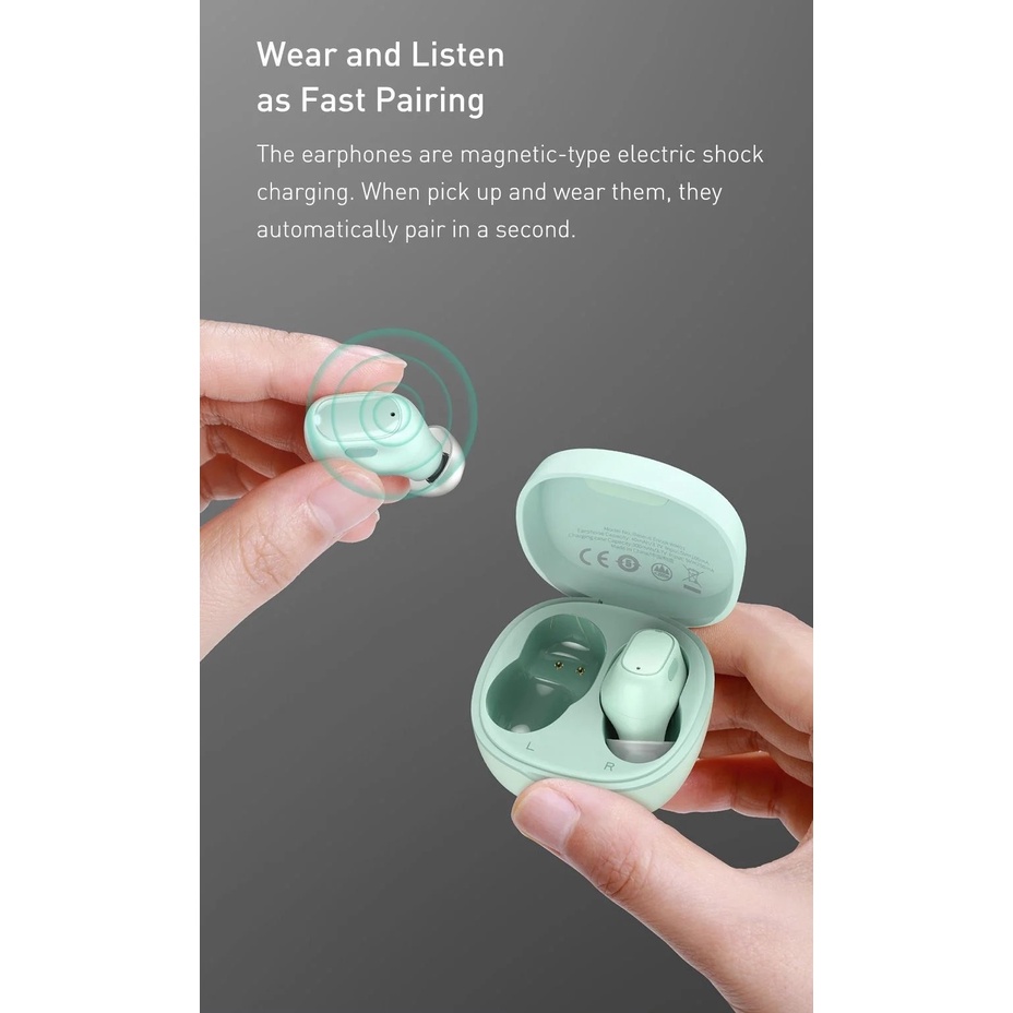 Tai nghe Bluetooth Baseus Encok WM01 V5.3, Âm thanh nổi, Chống ồn - Nhất Tín Computer