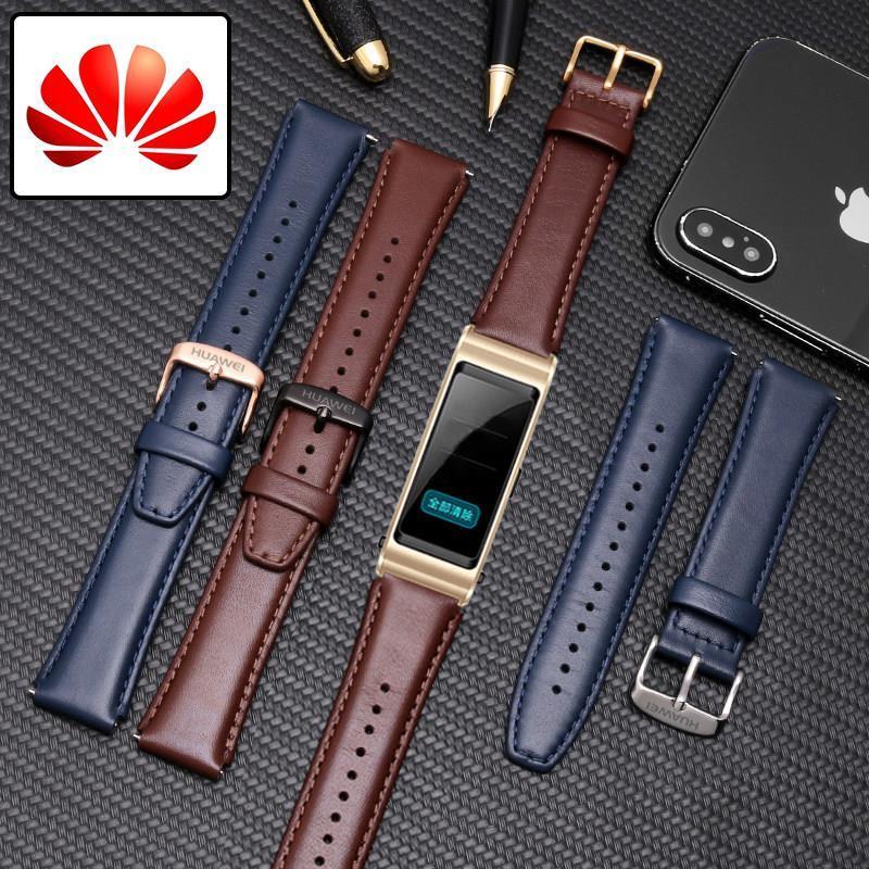 Dây Đeo Tay Bằng Da Bò Thật Màu Nâu 18mm B5 Cho Đồng Hồ Thông Minh Huawei B5