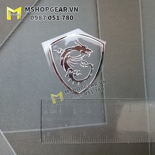 Sticker logo MSI nikel bạc