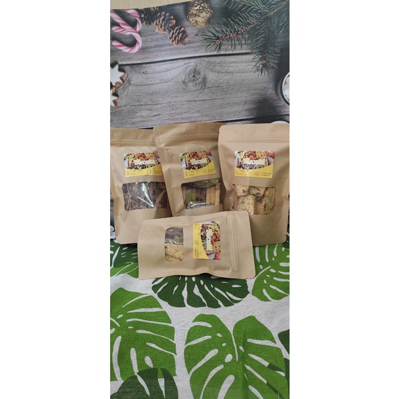 Bánh BISCOTTI 4 vị vani/chocolate/matcha/dâu tây EATCLEAN Foods - Bánh ăn kiêng giảm cân không đường (200g)
