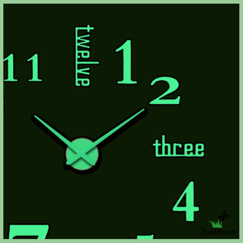 Đồng Hồ Dán Tường Dạ Quang 3d DIY Trang Trí Nhà Cửa