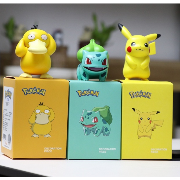 Mô Hình Pikachu, Phim Hoạt Hình Pokemon, Thích Hợp Trang Trí, Decor, Bộ Sưu Tập, Làm Quà Tặng - Full Box