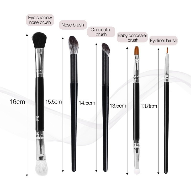 Cọ Trang Điểm Phấn Mắt/Kẻ Mắt Thiết Kế Hai Đầu Xốp Mềm Nhỏ Gọn