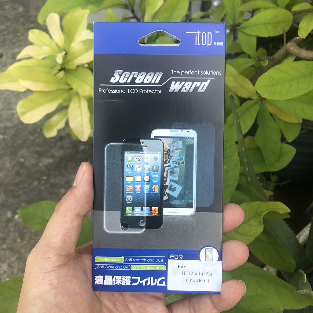 Miếng Dán Mặt Lưng Trong Không Viền Cho iP 12Mini, 12-12Pro, 12PRM- iP 13 - 13Pro - 13PRM - Tặng Kèm Bộ Khăn Lau 1-2