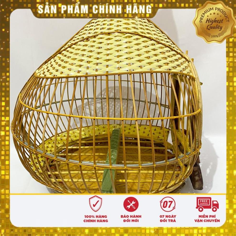 Hàng Cao Cấp Lồng chim cu gáy đan mây chắc chắn nổi bật chất liệu trúc đẹp hàng kỹ