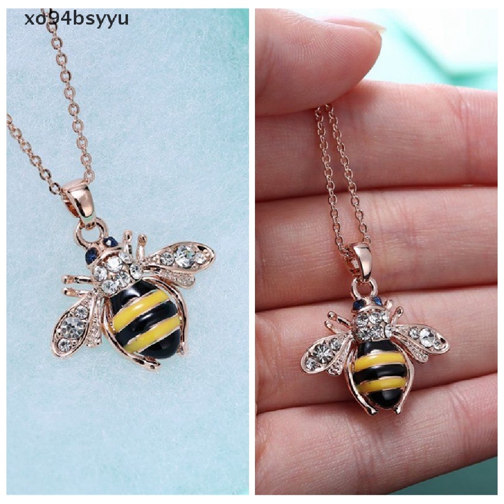 Xo94bsyu Vòng cổ Mặt Hình Ong Đính Pha Lê Dễ Thương Sang Trọng Cho Nữ