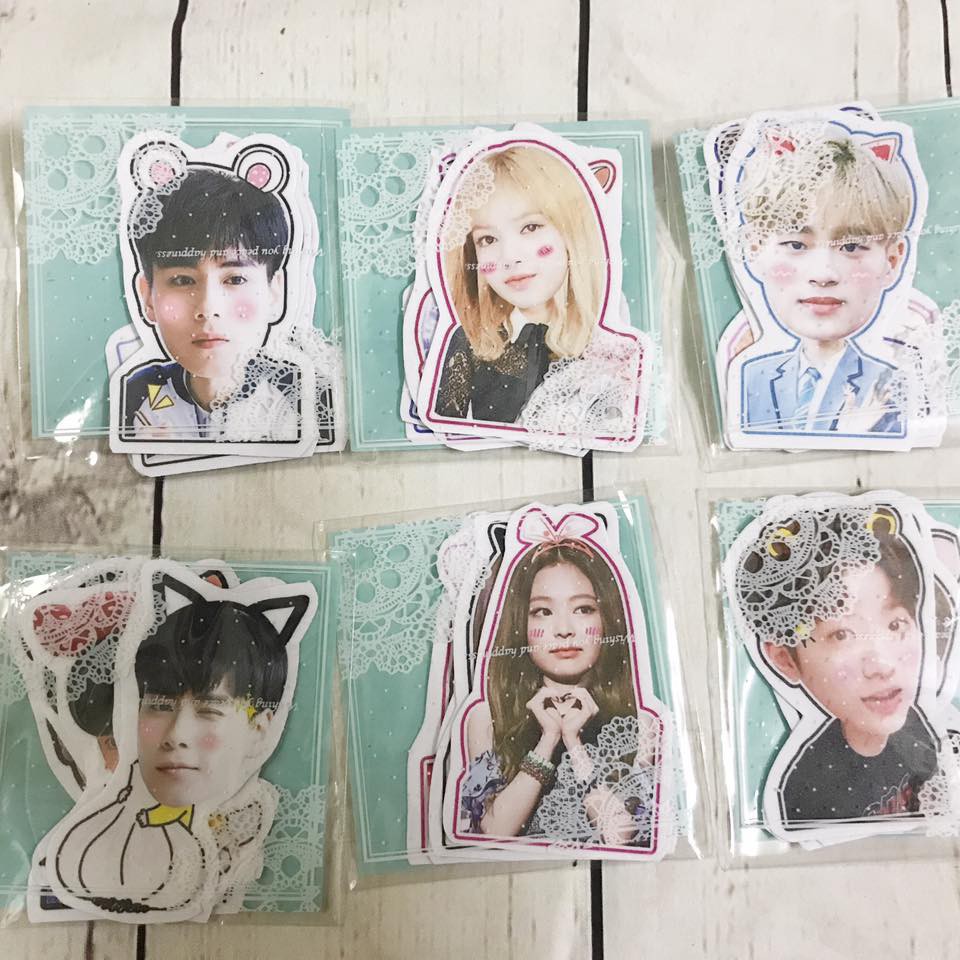 Ảnh dán hồ nhất thiên sticker blackpink wanna one